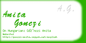 anita gonczi business card